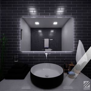Espejo rectangular LED Tactil 110x3x70Cm