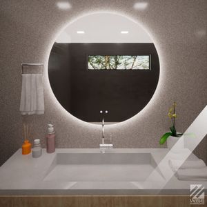 Espejo circular LED Tactil 100x3x100Cm