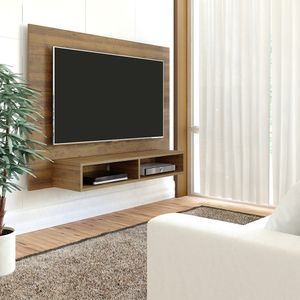 Panel Mueble De Tv 42" Bertolini Incluye Soporte Color Negro