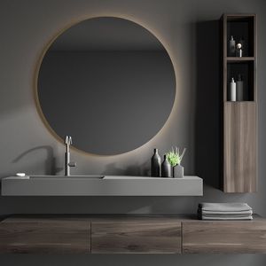 Espejo Decorativo Sahara Con Luz Led Calida Diámetro 70 Cm