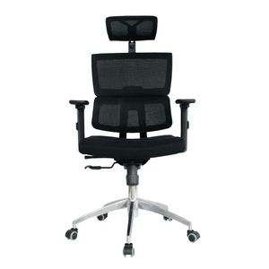 Silla De Oficina Australia Premium Aluminio Negra