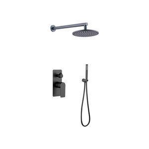 Juego Ducha Azzor Infiniti Teleducha Gunmetal Mate