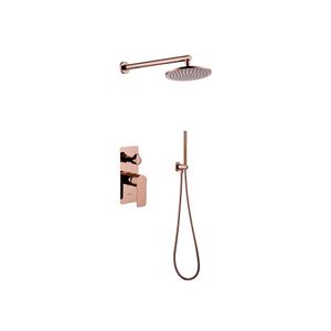 Juego Ducha Azzor Infiniti Teleducha Oro Rosa Brillante