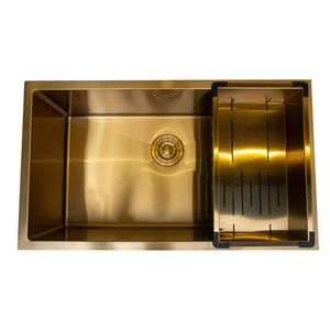 Lavaplatos Azzor Acero Inox 60X45 Dorado