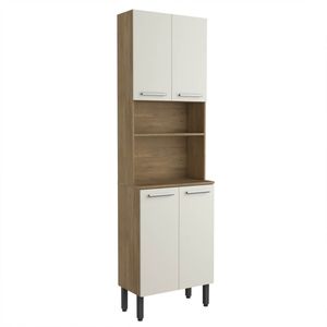 Alacena Despensa De 70 Cm Con Mesón En Mdp Beige