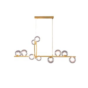Lampara Colgante Afra Cristal Dorado