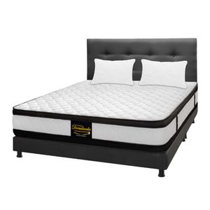 Mega Combo Colchón King 200X200 Cm Resortado Atenas Gris