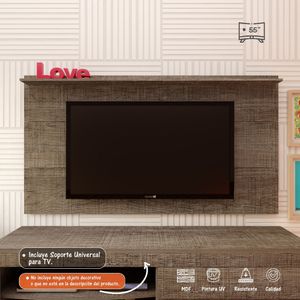 Mueble Para Tv Tipo Panel Slim Hasta 55" Canela