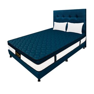 Mega Combo Semidoble Resortado Dublín Azul 120 cm x 190 cm