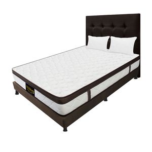 Mega Combo Semidoble Resortado Dublín Café 120 cm x 190 cm