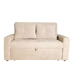 Sofá Cama Germano + 2 Cojines Beige 150 cm x 93 cm