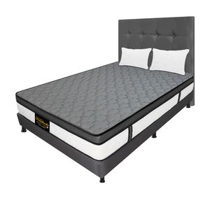 Mega Combo Doble Resortado Dublín Gris 140 cm x 190 cm