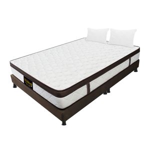Combo Queen Resortado Dublín Café 160 cm x 190 cm
