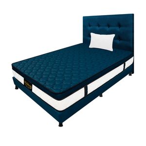 Mega Combo Sencillo Resortado Dublín Azul 100 cm x 190 cm