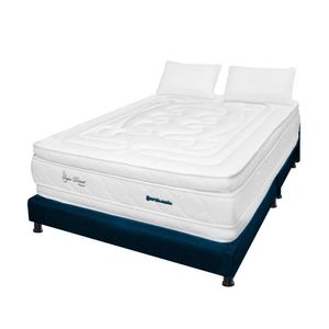 Combo Colchón Doble Espumado Super Dream Azul 140Cm X 190Cm