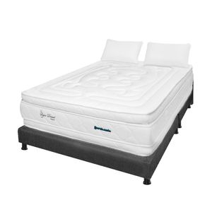 Combo Colchón Queen Espumado Super Dream Gris 160Cm X 190Cm