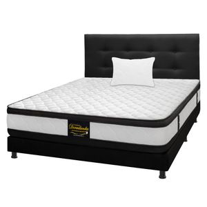 Mega Combo Colchón Sencillo 100X190 Cm Resortado Atenas Negro