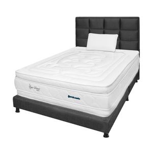 Mega Combo Colchón Sencillo Espumado Super Dream Gris 100Cm X 190Cm