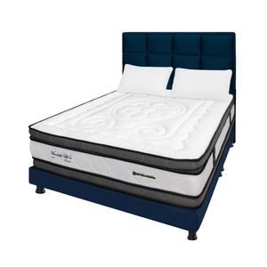 Mega Combo Colchón Semidoble Wonderfuldp Azul 120Cm X 190Cm