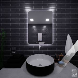Espejo rectangular LED Tactil 60x3x80Cm