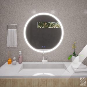 Espejo circular LED Tactil 80x3x80Cm