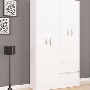 Closet Armario Lisboa 4 Puertas Blanco