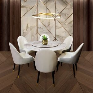 Comedor Carrusel de 6 puestos Gris 130 cm x 130 cm