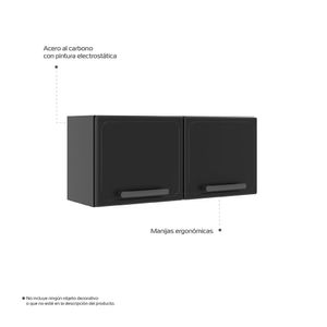 Gabinete organizador superior de acero al carbono 80 cm - 2 puertas