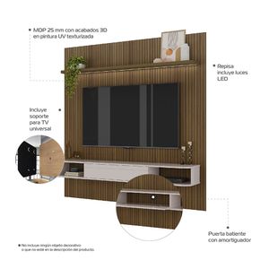 Panel Mueble de TV 42" Incluye Soporte