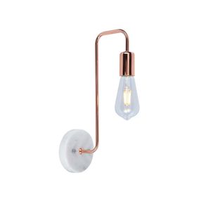 Lampara De Pared Lino Oro Rosa