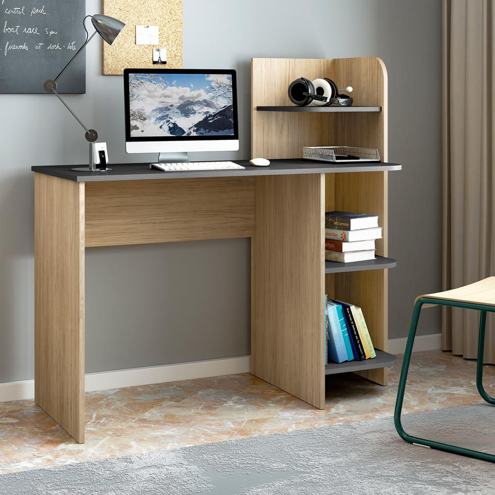 Escritorio En Mdp 110X111Cm Roble-Gris 000000000135055709 - Remodela y  decora con ALFA