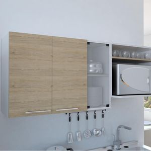 Gabinete Superior Gina Cocina RTA GLR 2641 Blanco - Rovere