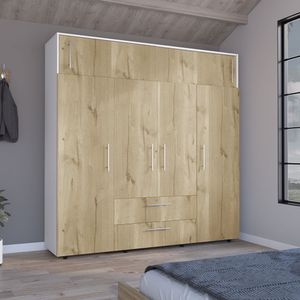 Armario Luque 200cm x 204cm x 50cm RTA Blanco Duna