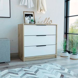 Comoda 3 Cajones Kaia RTA Duna + Blanco