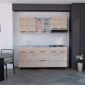 Cocina 180 Ankara Mzn Izq Rta Ceniza-Blanco CBZ 9335