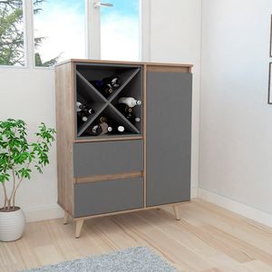 Mueble Bar Salem Rta Miel-Plomo MMP 3429