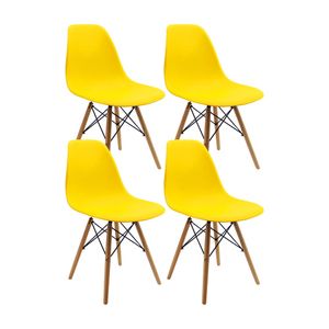 Kit x 4 Sillas DKR Tipo Eames Para Comedor