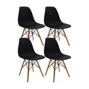 Kit x 4 Sillas DKR Tipo Eames Para Comedor