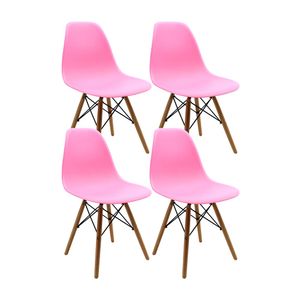 Kit x 4 Sillas DKR Tipo Eames Para Comedor
