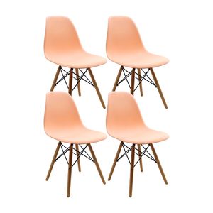 Kit x 4 Sillas DKR Tipo Eames Para Comedor