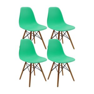 Kit x 4 Sillas DKR Tipo Eames Para Comedor