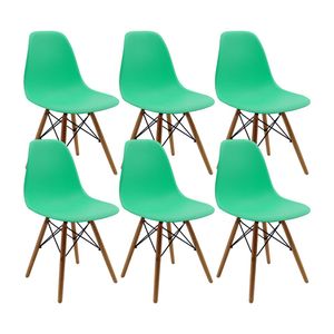 Kit x 6 Sillas DKR Tipo Eames Para Comedor