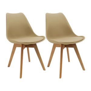 Kit X 2 Sillas Joly Base En Madera
