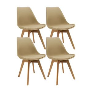 Kit X 4 Sillas Joly Base En Madera