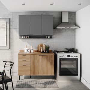 Mueble Superior Multiuso Cocina 120 Cm Mdp 3 Puertas Titanium