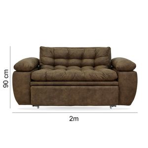 Sofa Cama Bruselas Reclinable Con Reposa Pies Taupe