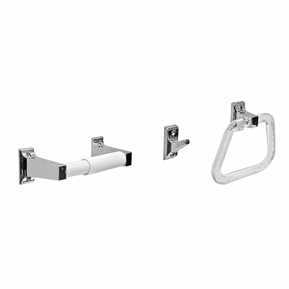 Accesorios De Baño 3 Piezas Ecofriendly Unico Plateado