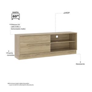 Mueble para TV 60" Hawai en MDP una puerta