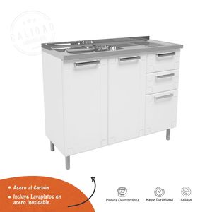 Mueble Inferior 1,05m 2 Cajones Con lavaplatos