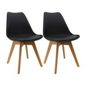 Kit x 2 Sillas Para Comedor Joly Base Madera